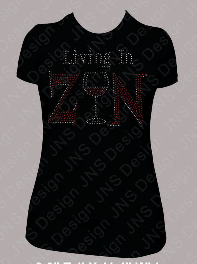 Wine T-shirt - Living In Zin