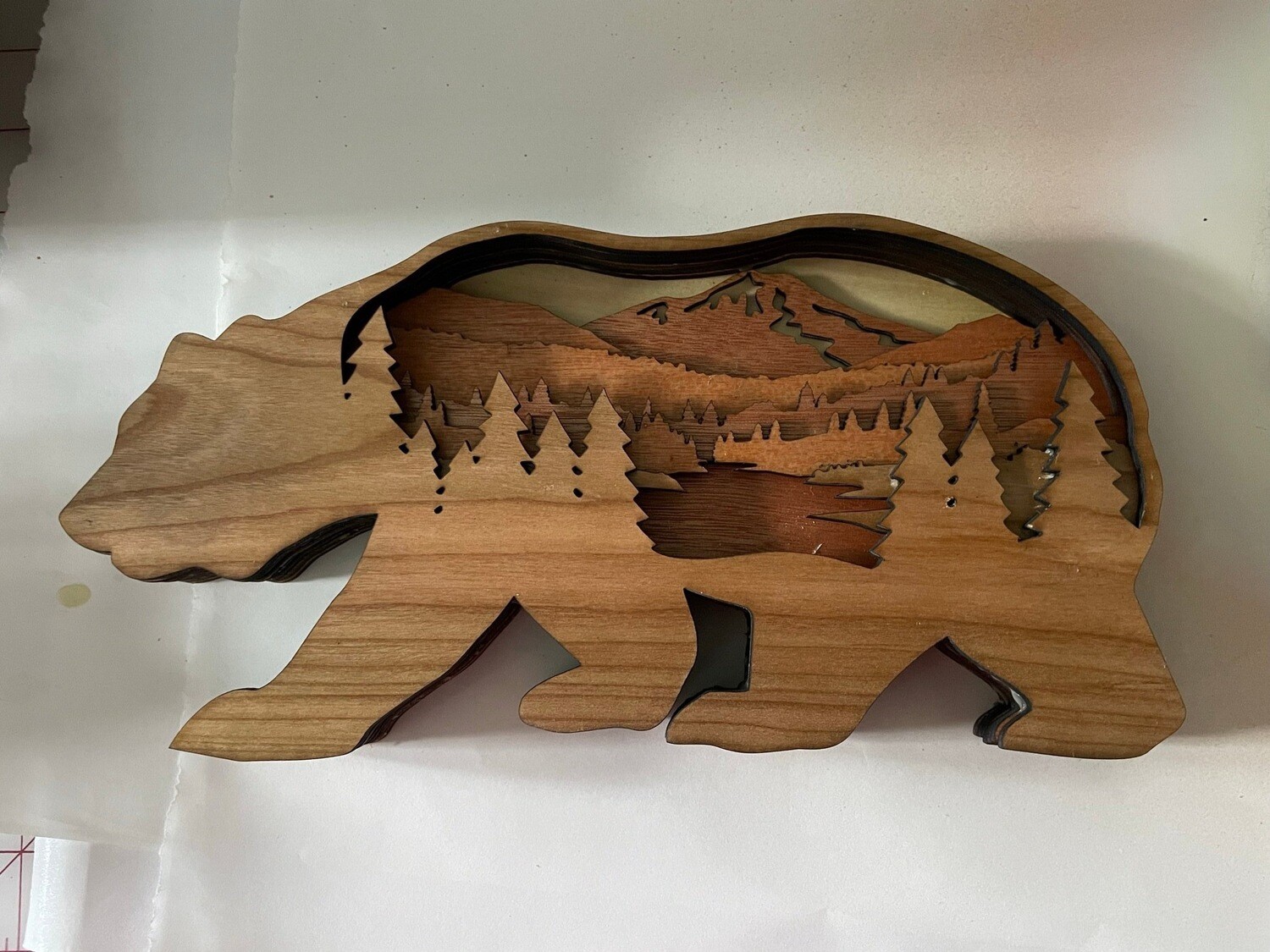 Laser cut Mountain Bear Decoration