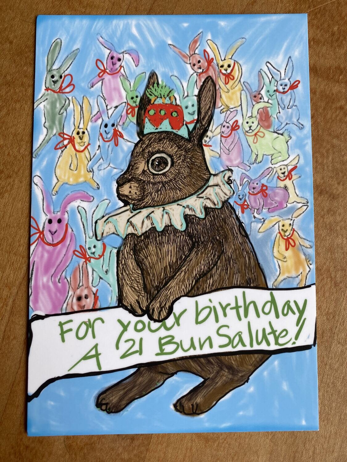 21 Bun Salute Birthday Postcard
