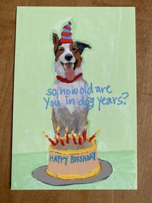 Dog Years Birthday Postcards