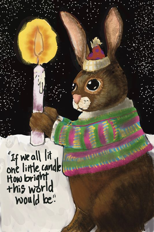 Light One Candle Bunny