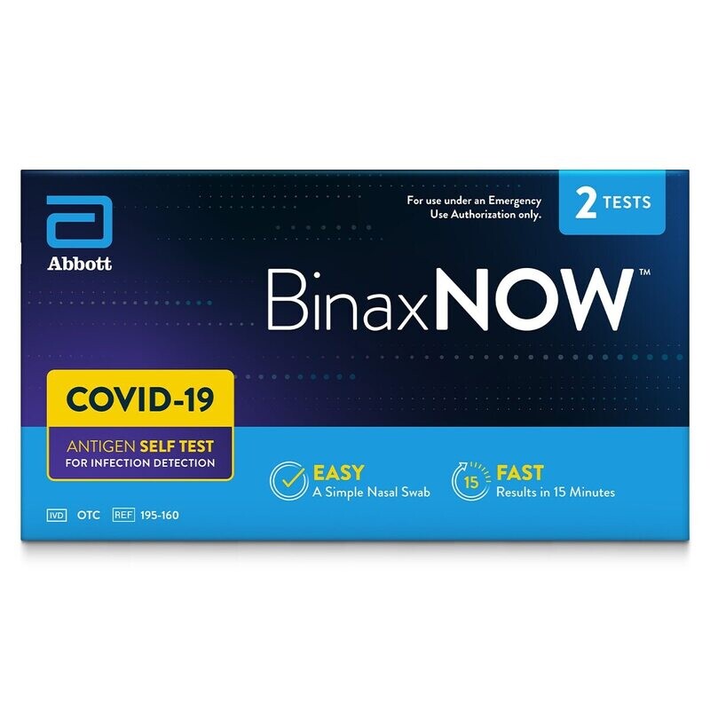 BinaxNOW COVID-19 Antigen Rapid Self-Test at Home Kit