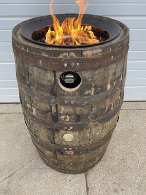 Pub Style-Oak Barrel Fire Pit