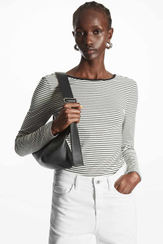 C O S Long Sleeved Scoop Neck Top