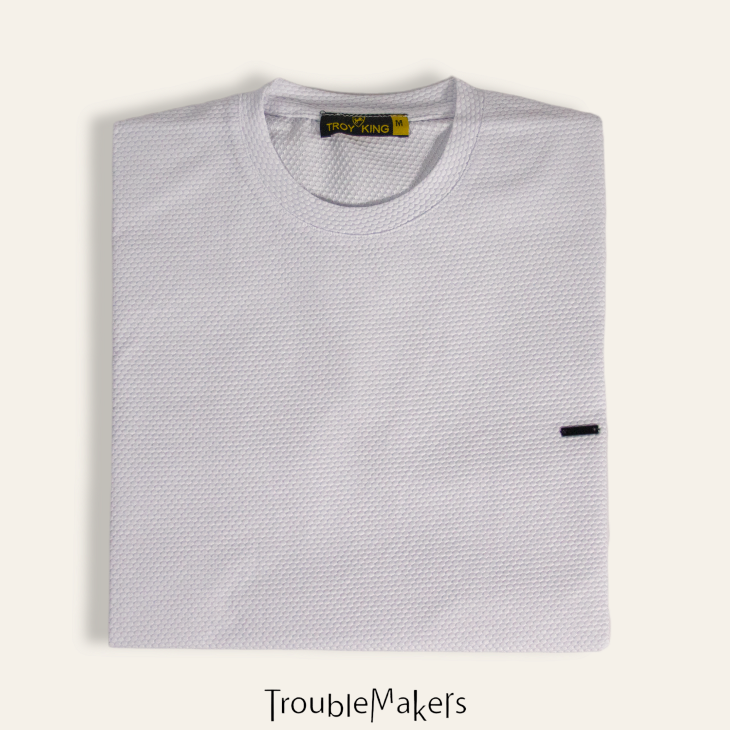 Textured White T-shirt