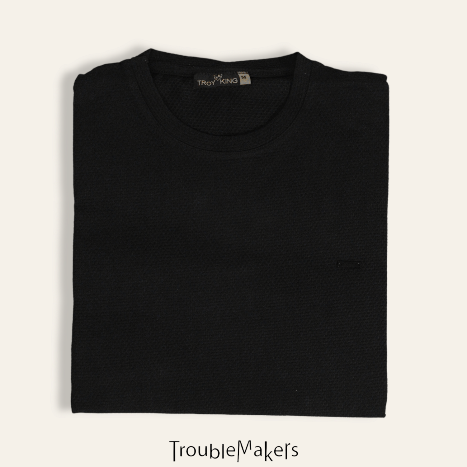 Textured Black T-shirt