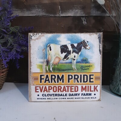 Dairy Farm Wood Sign