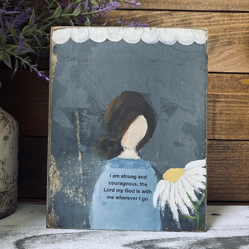 hand painted inspirational girl art