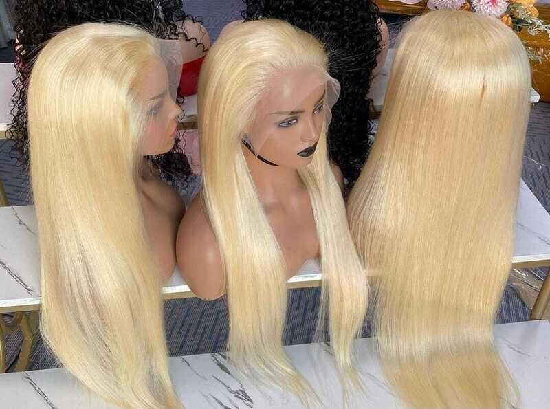 100% Blond straight hair