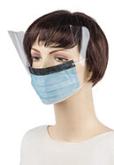 Face Mask with Plastic Shield 50/BX