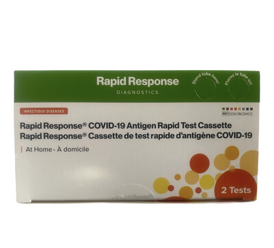 Rapid Response Covid-19 Rapid Test - At Home (2/pkg) (JUST 9.49 EACH)