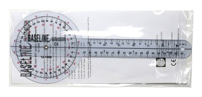 Baseline Plastic Goniometer - 360 Degree Head - 12 inch Arms: