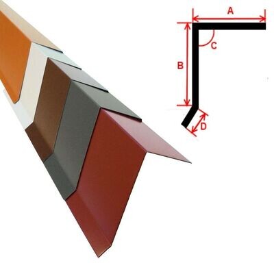 2m Aluminium 0,7mm Ortgangblech BEIDSEITIG farbig