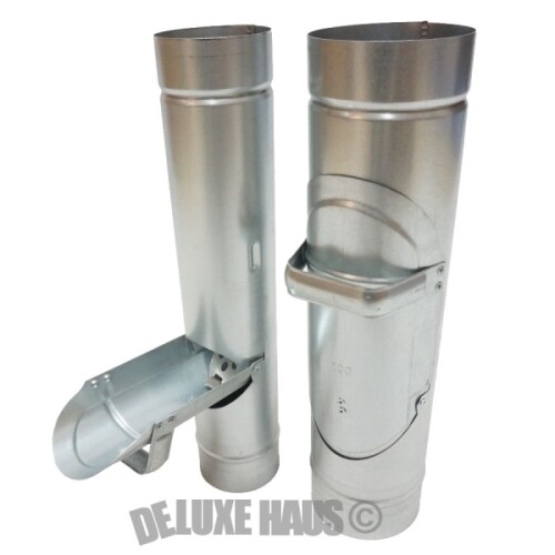 Fallrohrklappe Regenrohrklappe, Regenwasserklappe mit Sieb 80mm oder 100mm