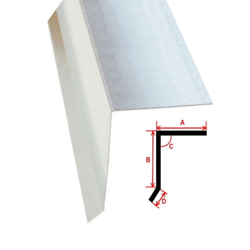 2m Ortgangblech Aluminium Natur 0,7mm