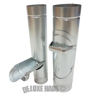 Fallrohrklappe Regenrohrklappe, Regenwasserklappe mit Sieb 80mm oder 100mm