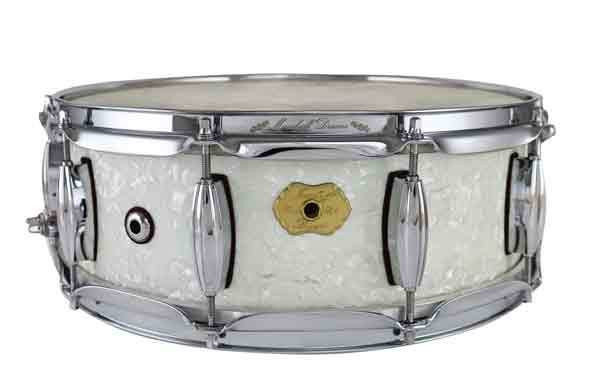 Z___Masshoff Drums 14"x 5" Premium Stahl Snare Drum "Rogers / White Marine Pearl"