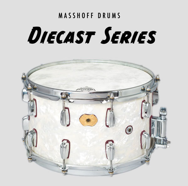 Z___Masshoff Drums 14"x 08" Premium Stahl Snare Drum "Big Chief Steel / White Pearl"