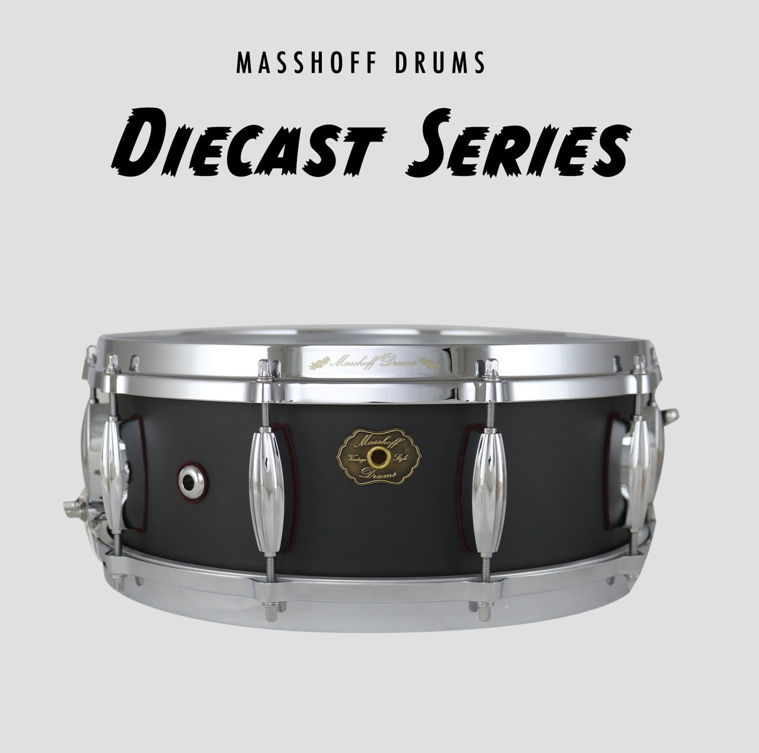 Z___Masshoff Drums 14"x 5.5" Premium Stahl Snare Drum "Poinciana Steel / Tar Black"