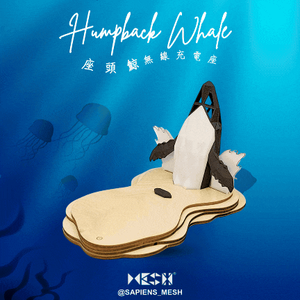 Trio Wireless Charger - Humpback whale (座頭鯨)