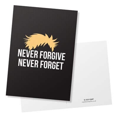 Never Forgive Postcards (pack of 5)