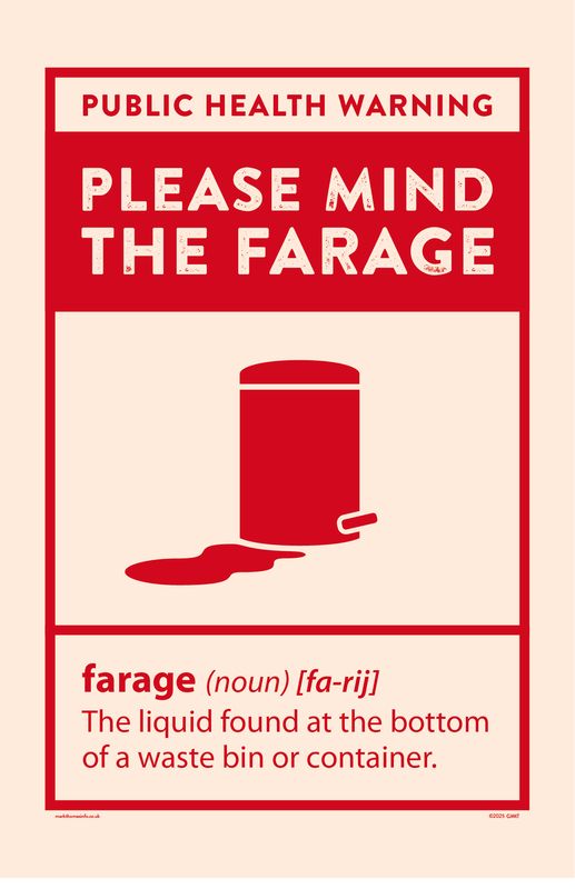 TEA-TOWEL  PLEASE MIND THE FARAGE
