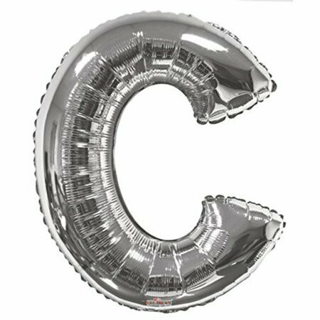 34&quot; Silver Foil Letter &quot;C&quot; Balloon