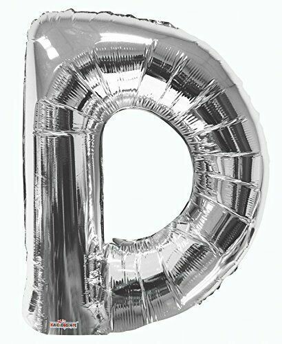 34&quot; Silver Foil Letter &quot;D&quot; Balloon