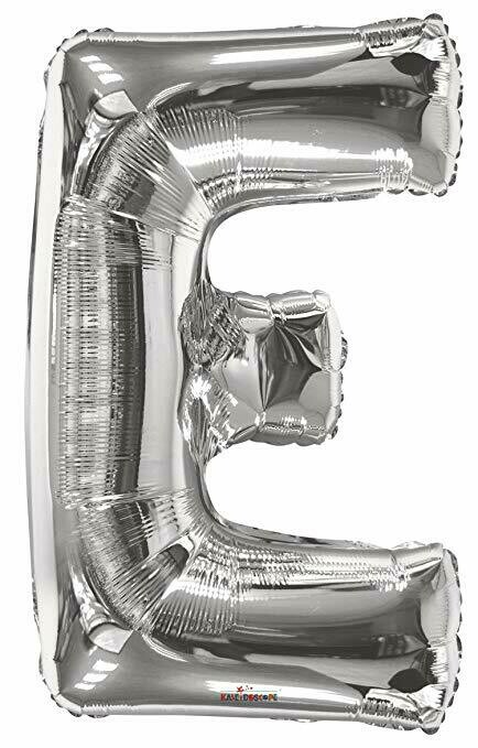 34&quot; Silver Foil Letter &quot;E&quot; Balloon