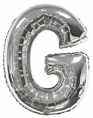 34" Silver Foil Letter "G" Balloon