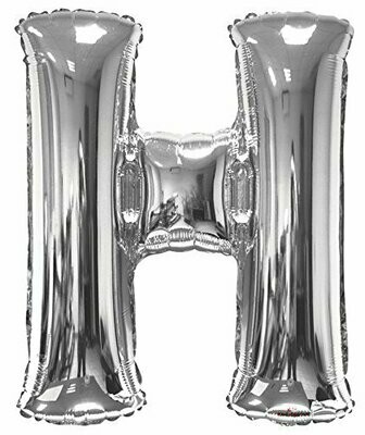 34 34" Silver Foil Letter "H" Balloon