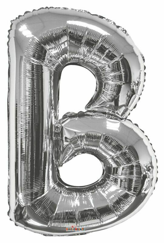 34&quot; Silver Foil Letter &quot;B&quot; Balloon