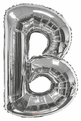 34" Silver Foil Letter "B" Balloon