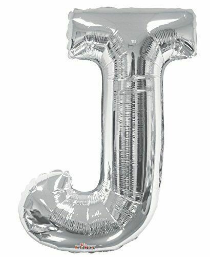 34&quot; Silver Foil Letter &quot;J&quot; Balloon