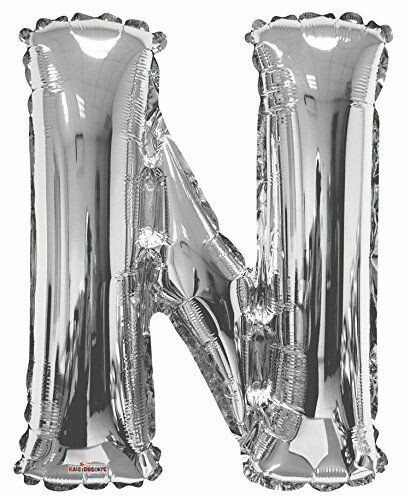 34&quot; Silver Foil Letter &quot;N&quot; Balloon