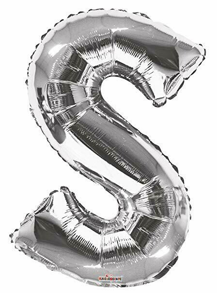 34&quot; Silver Foil Letter &quot;S&quot; Balloon