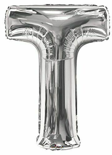 34&quot; Silver Foil Letter &quot;T&quot; Balloon