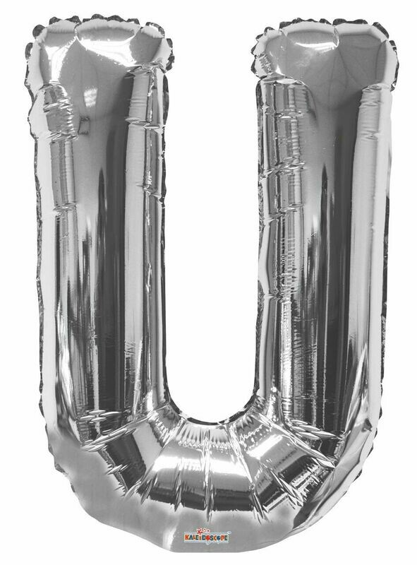 34&quot; Silver Foil Letter &quot;U&quot; Balloon