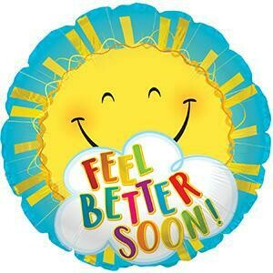 17" Feel Better Sun Foil Balloon