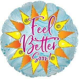 17" Feel Better Sparkle Foil Balloon