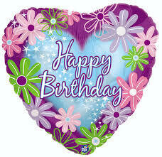 17" Happy Birthday Twinkle Stars Foil Balloon