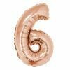40" Rose Gold Foil Number "6" Balloon