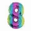 40" Rainbow Foil Number "8" Balloon