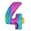 40&quot; Rainbow Foil Number &quot;4&quot; Balloon