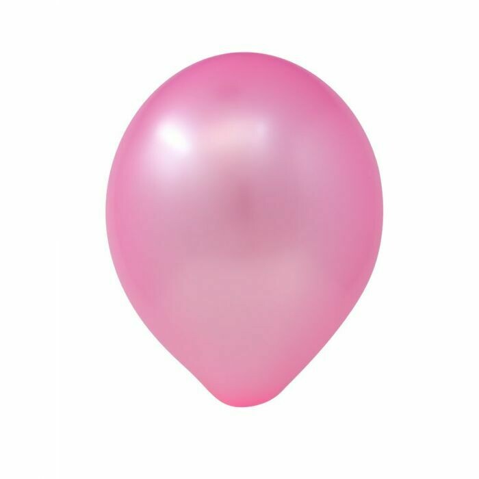 12" Metallic Light Pink Latex Balloon (50 per bag)