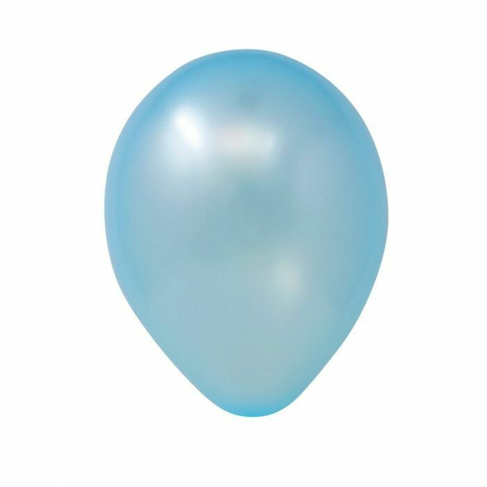 12" Metallic Light Blue Latex Balloon (50 per bag)