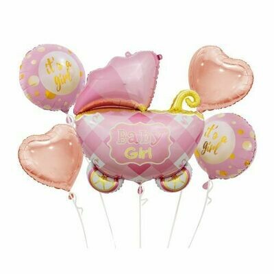 Baby Girl Mylar Balloon Kit
