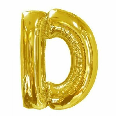 40" Gold Foil Letter "D" Balloon