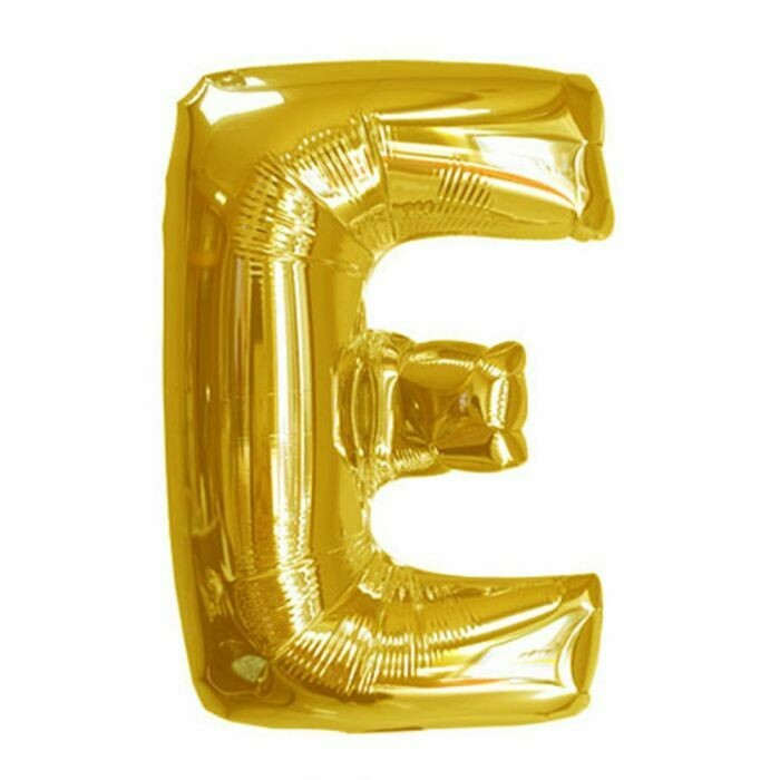 40&quot; Gold Foil Letter &quot;E&quot; Balloon
