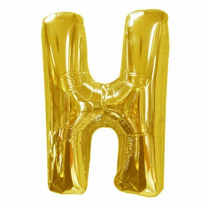 40&quot; Gold Foil Letter &quot;H&quot; Balloon